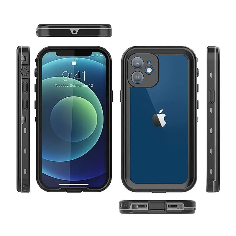 Waterproof iPhone Cases for Apple iPhone 7/8/X/11/12/13/14 Pro Max - Shockproof & Dustproof Protective Cover for Swimming, Hiking & Outdoor Activities