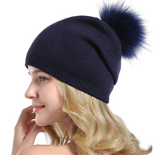 Luxury Cashmere Knit Wool Beanie for Men & Women - Soft Winter Warm Hat for Cold Weather - Perfect for Skiing, Hiking, and Outdoor Activities