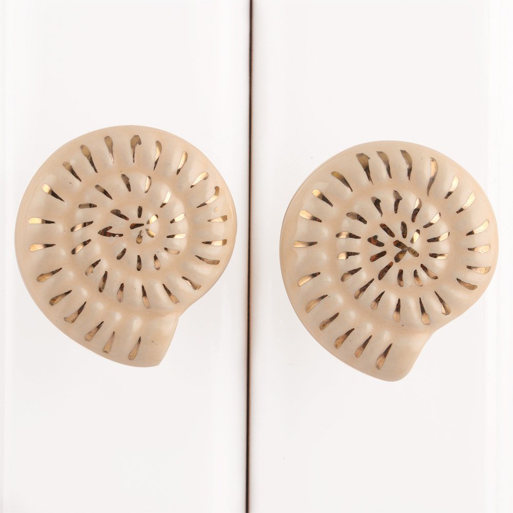 20 Pieces Flat Fauna Cream Ceramic Drawer Knobs - Premium Kitchen Cabinet Handles & Dresser Pulls for Home Decor - Perfect for Cabinets, Drawers, and Furniture Upgrades