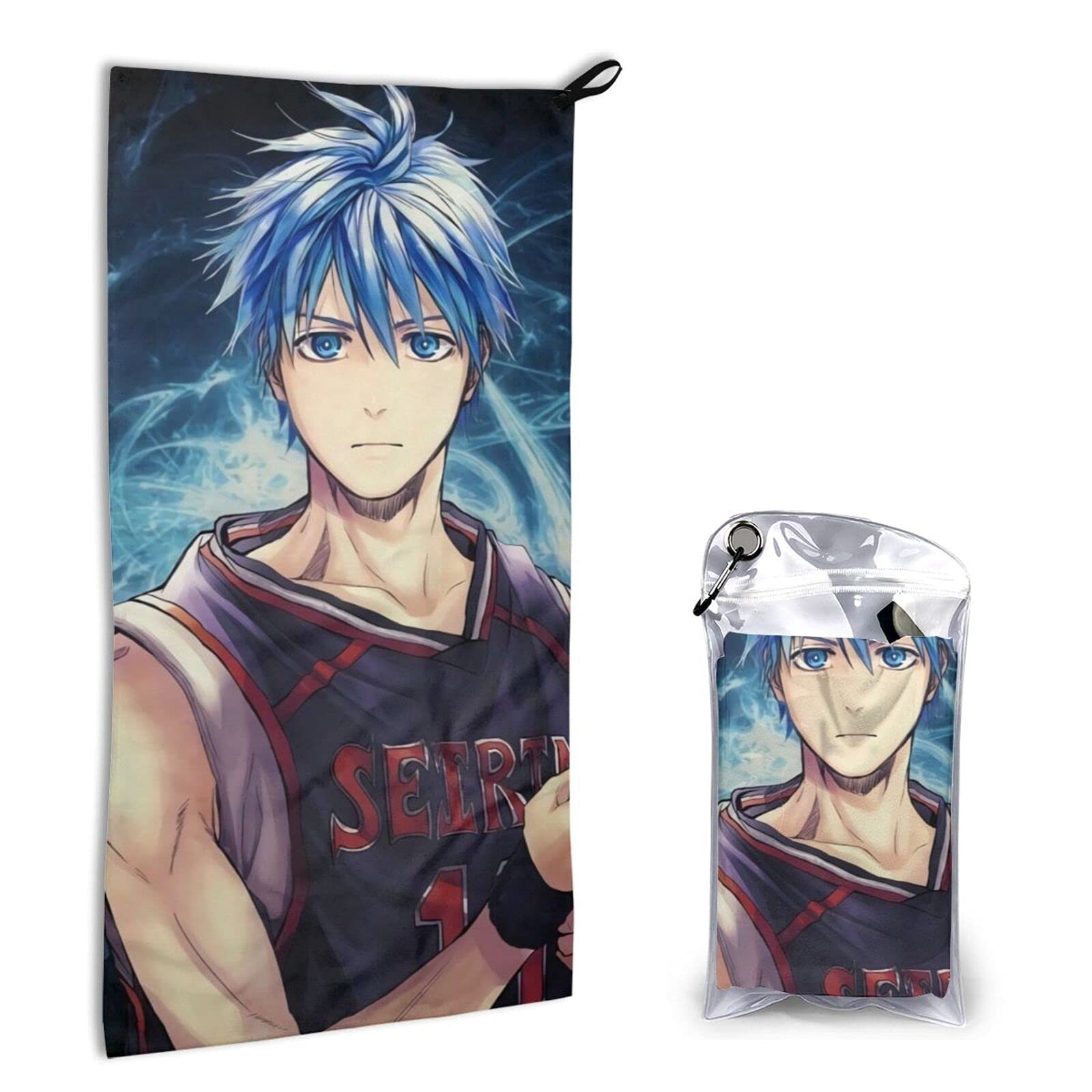 Kuroko's Basketball Anime Towel - Kuroko Tetsuya Sports Beach Towel 31.5x15.7 Inch - Quick Dry Bath Towel for Gym, Swimming & Outdoor Activities