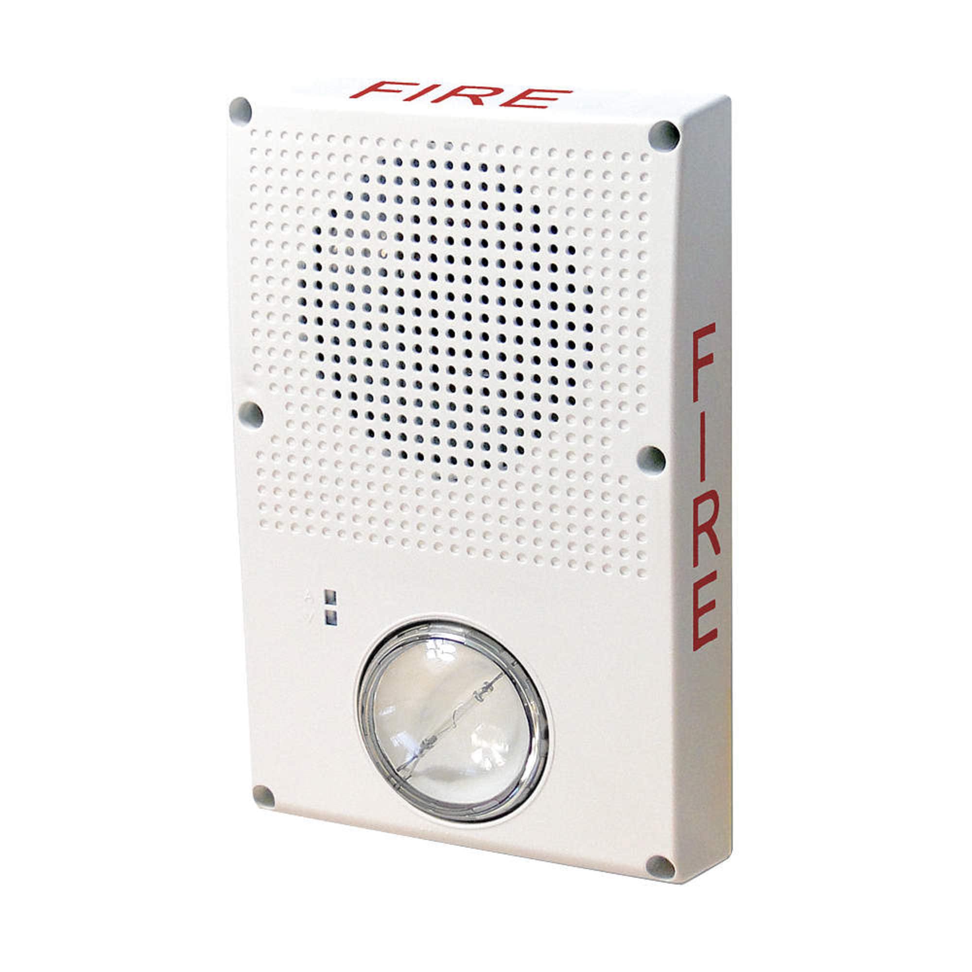Waterproof Outdoor Speaker Strobe Light - Fire Alarm & Emergency Alert System - White - Ideal for Fire Safety, Emergency Alerts & Outdoor Events