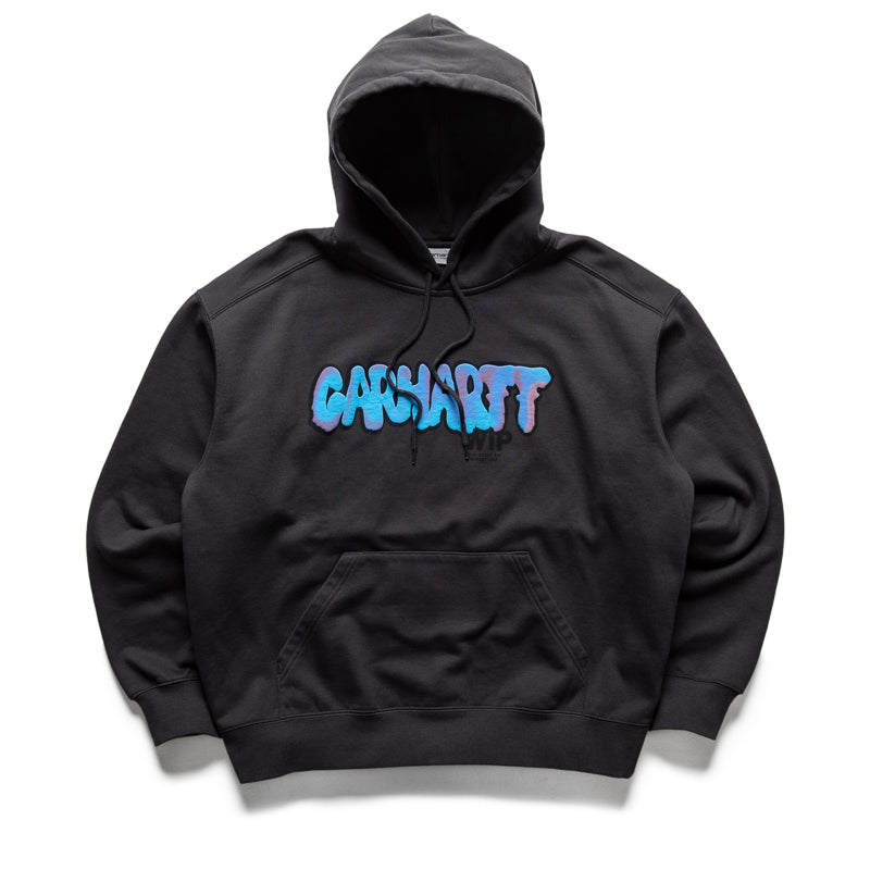 Carhartt WIP Hooded Drip Sweatshirt for Men & Women | Charcoal Grey Pullover | Streetwear Fashion | Casual Wear & Outdoor Activities