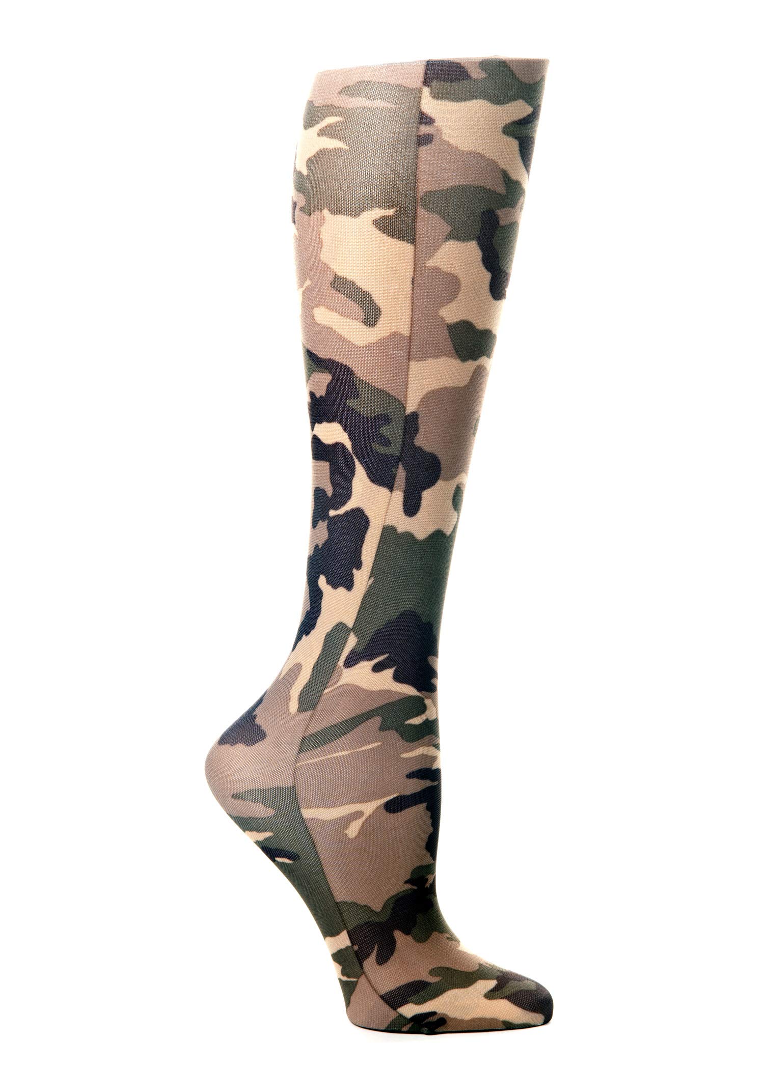 Celeste Stein Therapeutic Compression Socks 15-20 mmHg for Women & Men - 1 Pair Camouflage Design - Improve Circulation & Reduce Swelling - Perfect for Travel, Nursing & Running