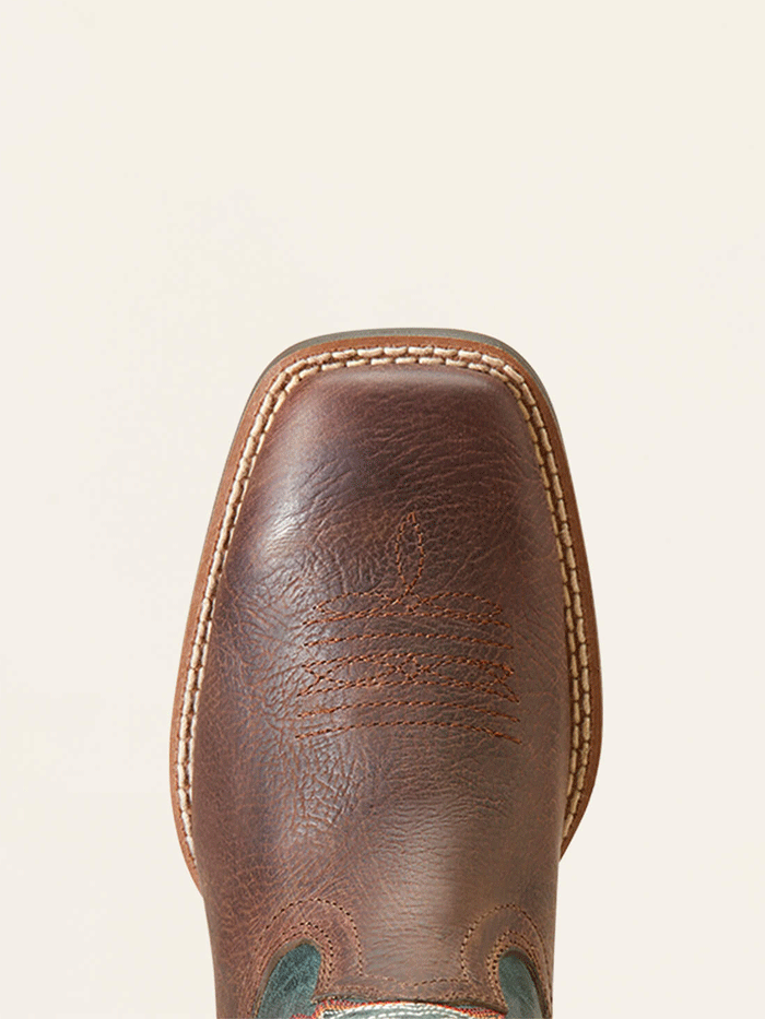 Ariat 10047010 Kids Wilder Western Boot Hat Box Brown - Western Style Cowboy Boots for Boys & Girls - Perfect for Rodeo, Horse Riding & Country Fashion