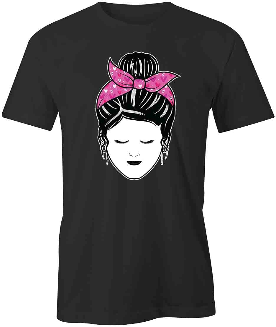 Messy Bun Graphic T-Shirt for Women | Soft Cotton Printed Tee with Funny Slogan | Casual Wear, Lounge Outfits, Weekend Style