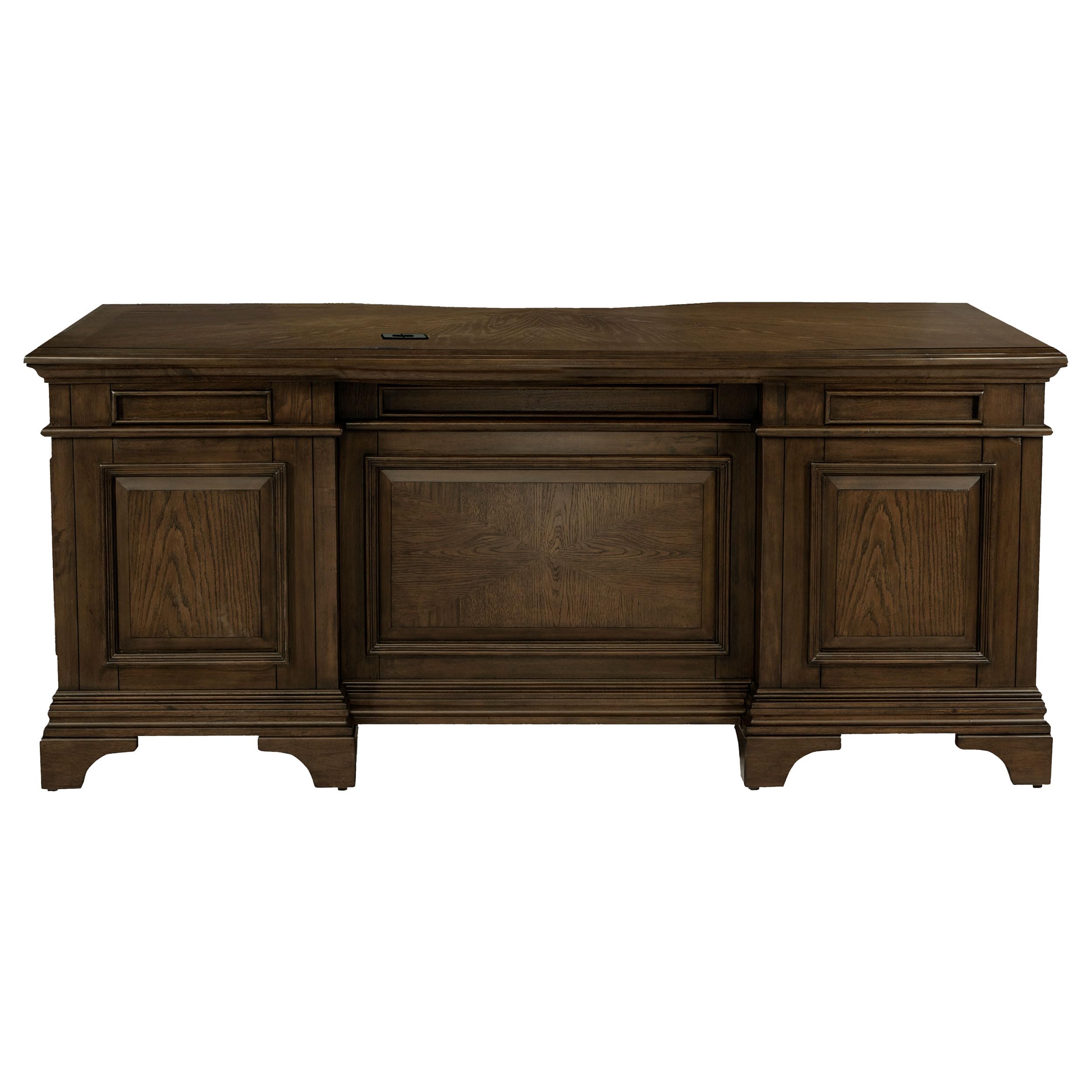Coaster Furniture Hartshill File Cabinets - Burnished Oak Executive Desk with File Storage, 881281 - Perfect for Home Office & Workspace Organization