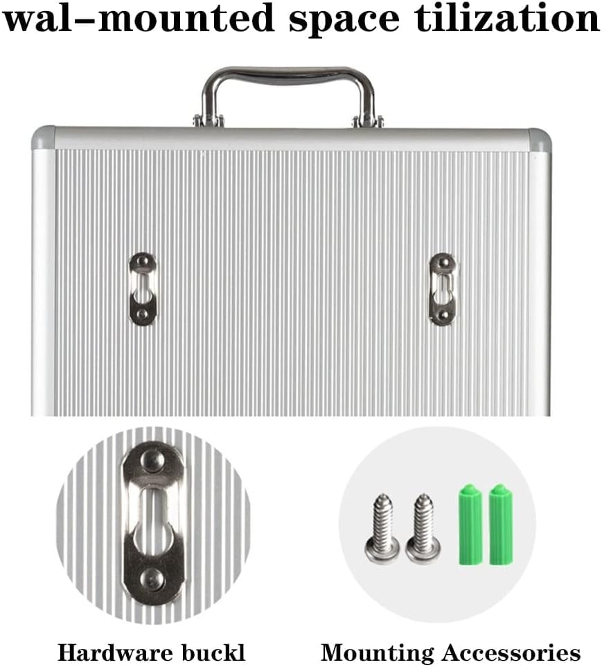 Lockable Wall Mounted Cell Phone Storage Cabinet - Secure Phone Holder Box with Carry Handle for Schools, Offices & Retail Stores (36 Slots)