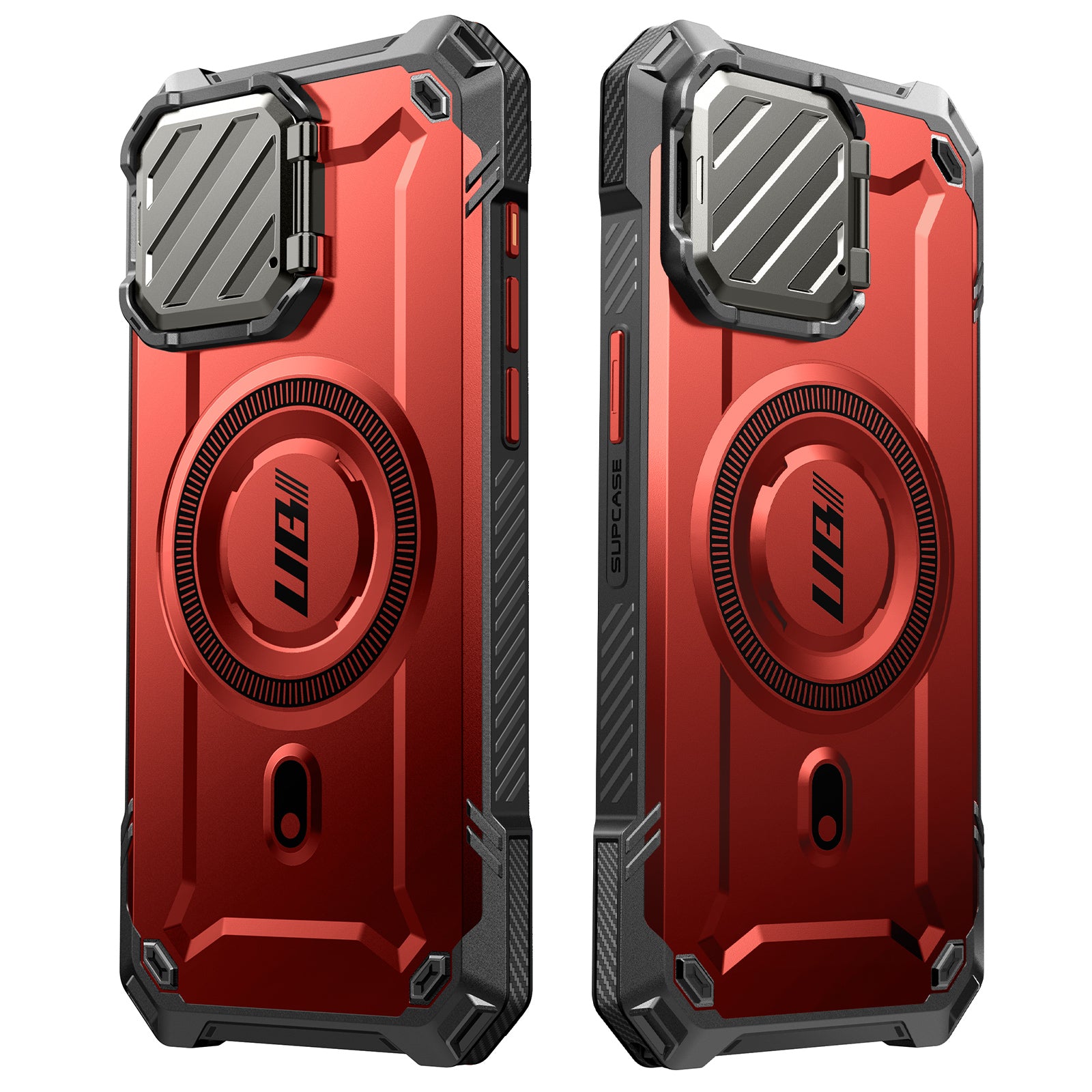 iPhone 15 Pro Max 6.7 Inch Unicorn Beetle MAG XT MagSafe Case - Shockproof Protective Cover with Military-Grade Drop Protection, Wireless Charging Compatible, Metallic Red - Perfect for Outdoor Adventures & Daily Use