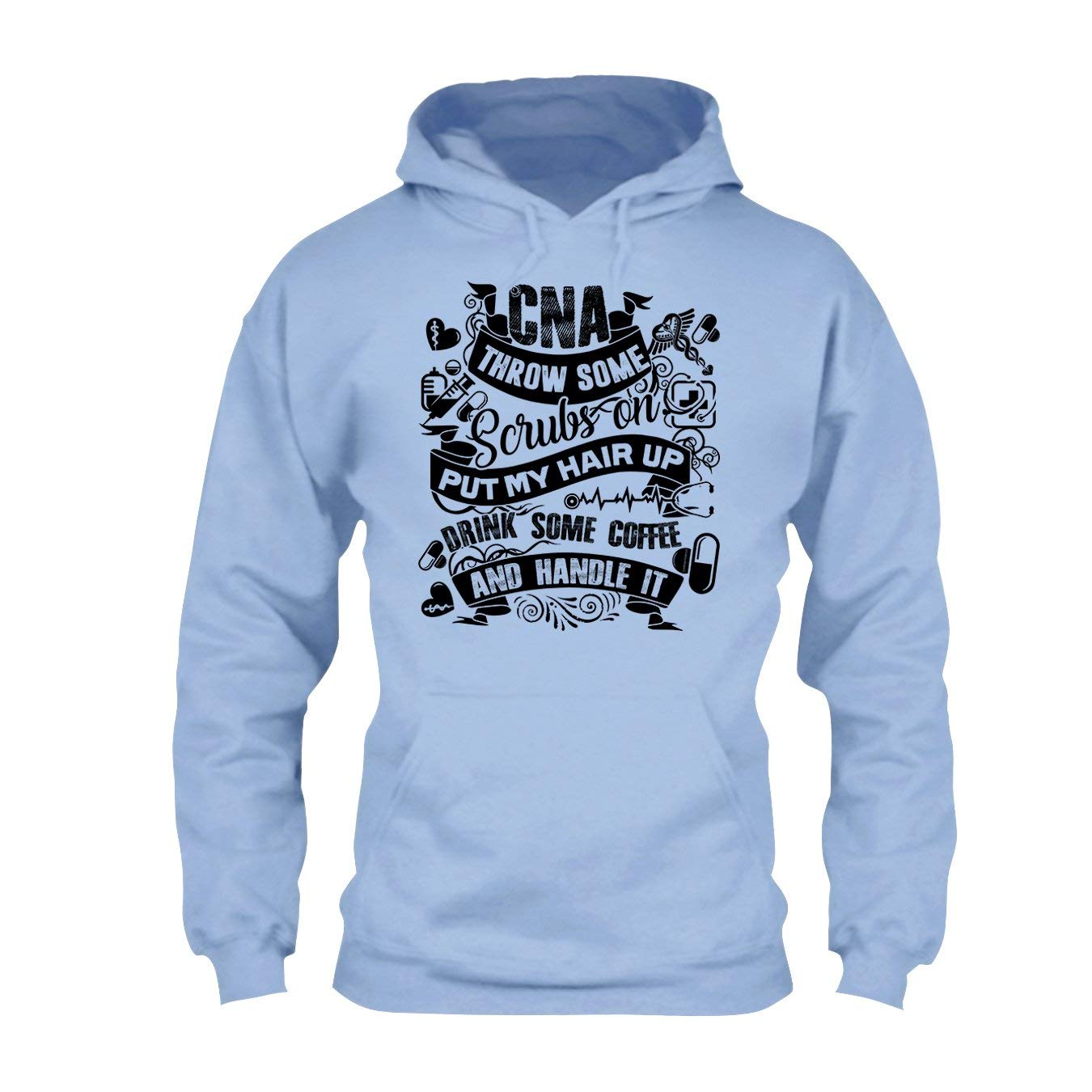 Black CNA Handle It Hoodies & Sweatshirts for Men and Women - Comfortable Unisex Pullover for Nursing Students, Healthcare Workers - Perfect for Work, School & Casual Wear