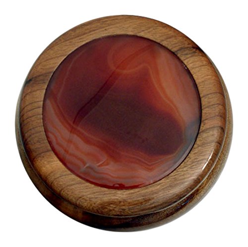 NOVICA Handcrafted Cedar Wood and Agate Jewelry Box - 'Earth Amazon' Brown, Gift Box for Women, Perfect for Jewelry Storage & Home Decor