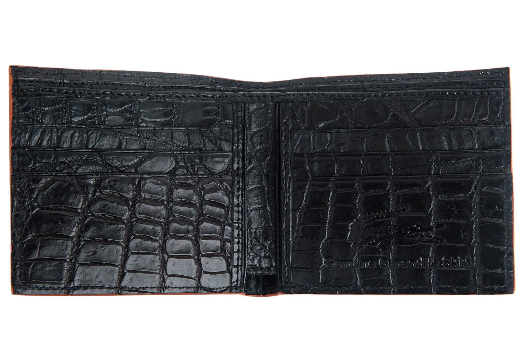 Premium Light Brown Genuine Crocodile Leather Men's Bifold Wallet - Slim RFID Blocking Credit Card Holder for Everyday Carry & Luxury Gift