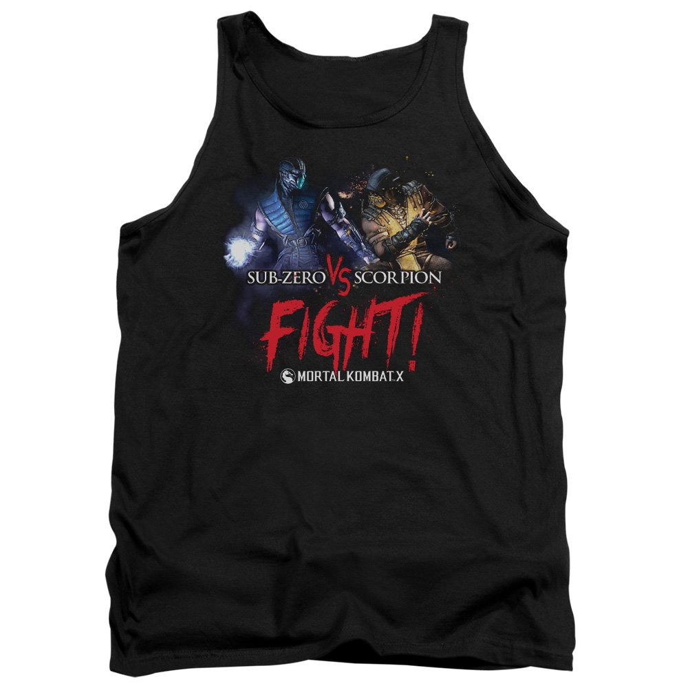 Mortal Kombat Men's Fight Graphic Tank Top - Black, Medium | Gaming Apparel for Tournaments, Cosplay & Casual Wear