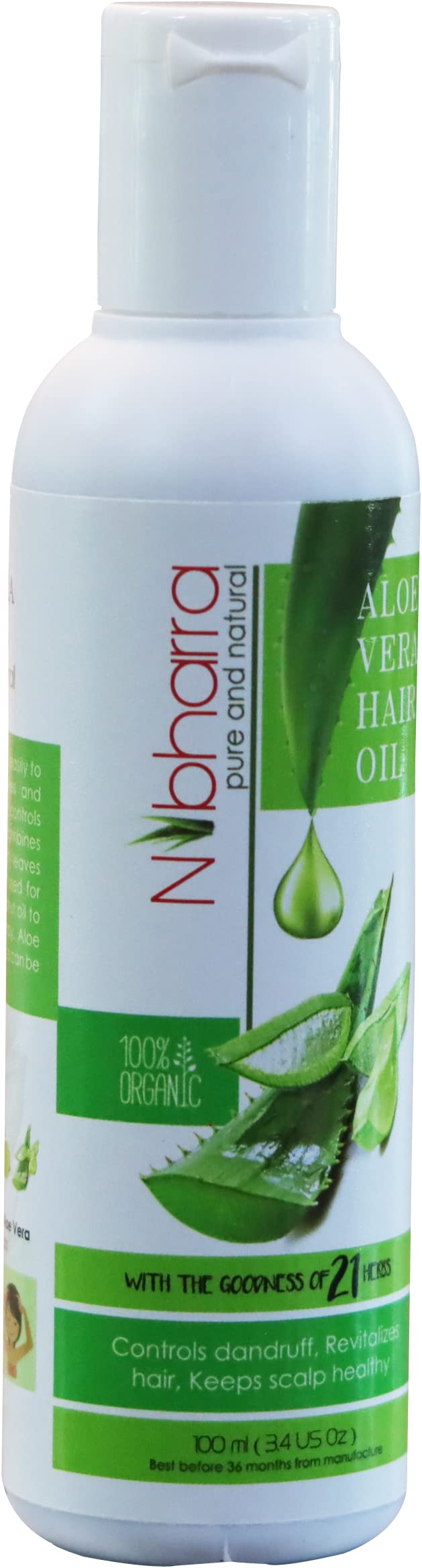 Nibharra Herbal Hair Shampoo & Conditioner with Aloe Vera - 100ml Natural Hair Oil for Women | Deep Moisturizing & Repair for Dry, Damaged Hair | Perfect for Daily Use & Salon-Quality Results