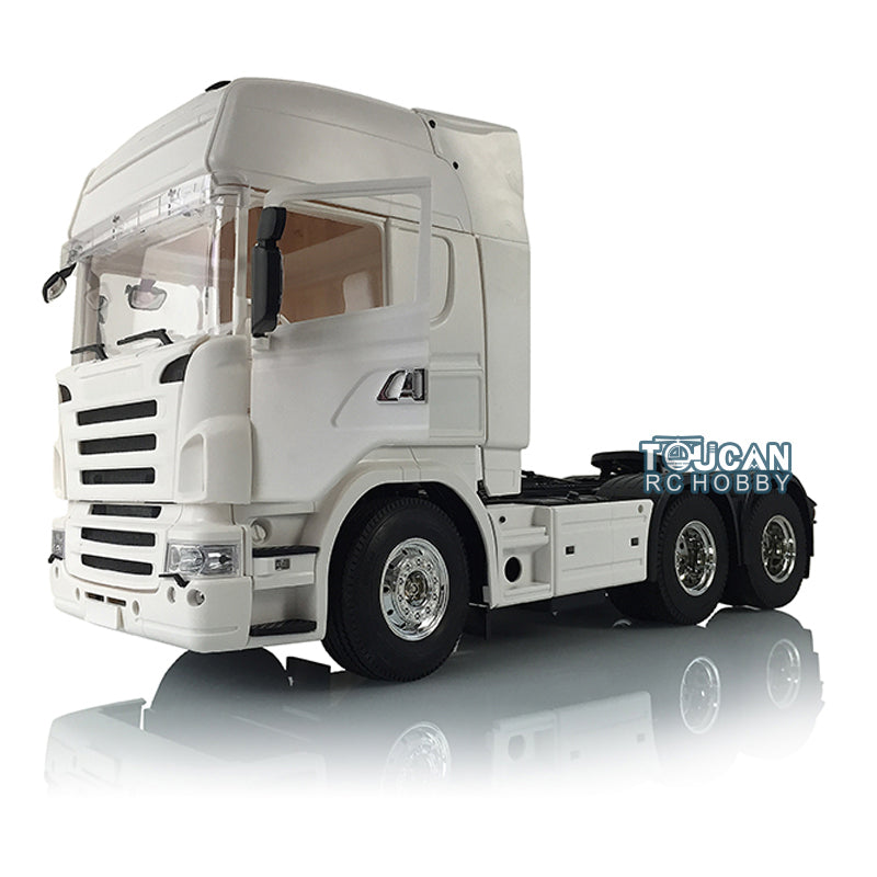 1/14 Scale Unassembled Unpainted RC Tractor Truck Kit - Highline 6x4 3 Axles with 35T540 Motor for Remote Control Hobbyists | Perfect for Off-Road Racing and DIY Model Building Projects