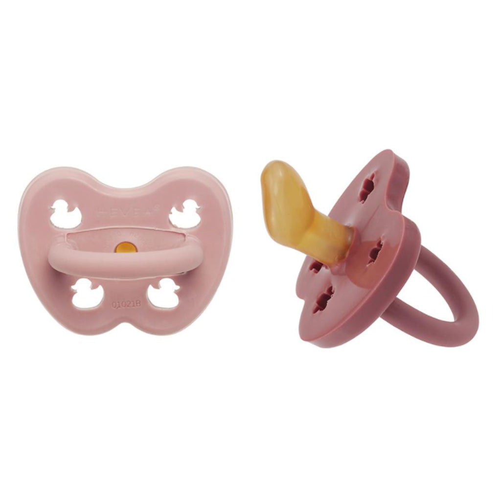 Hevea Baby Orthodontic Pacifier - BPA Free, Natural Rubber, 2 Pack for 0-36 Months - Soothing Teething Relief for Newborns & Infants - Perfect for Daycare, Travel & Bedtime Comfort