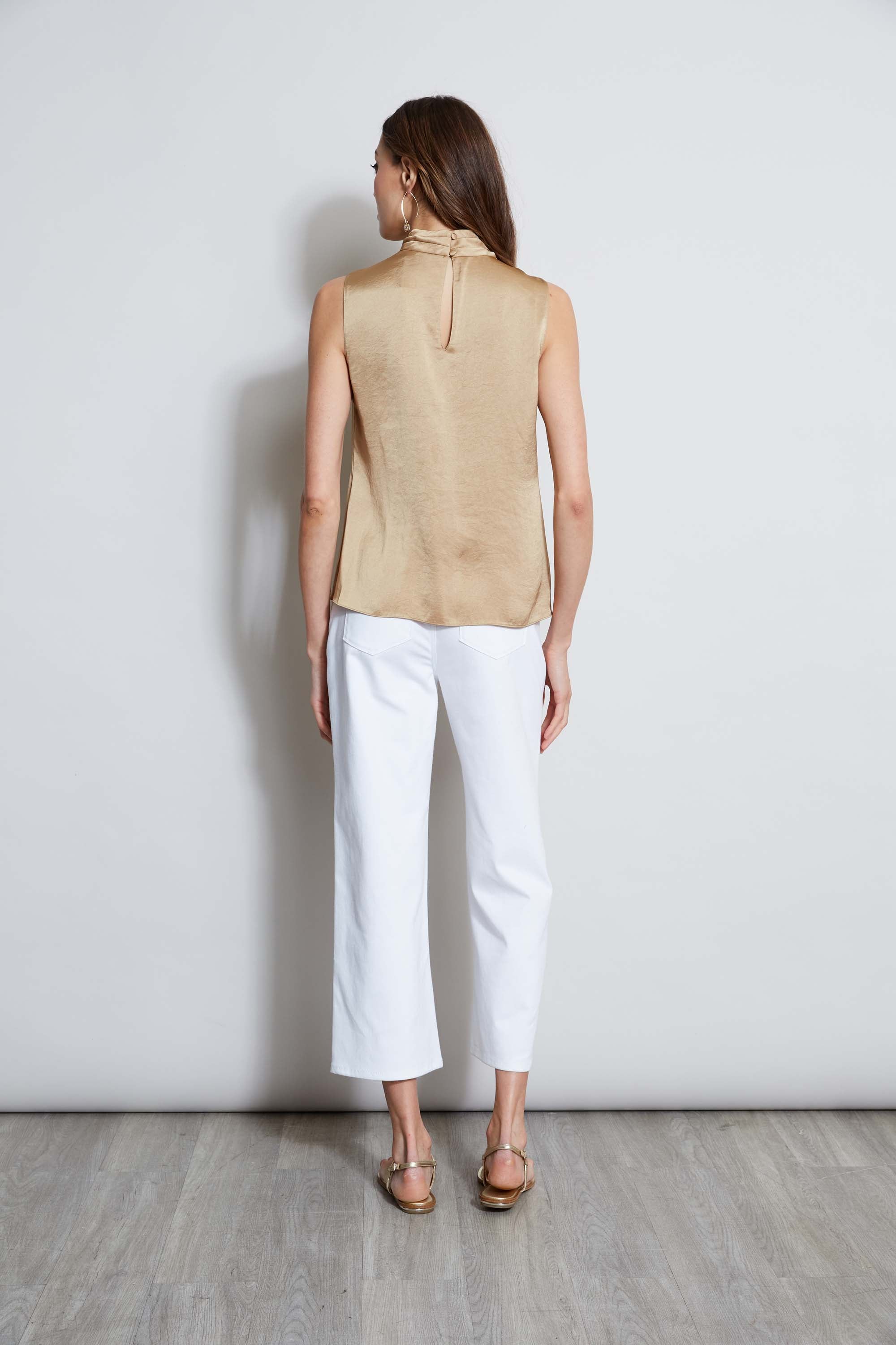 Elegant Satin Draped Neck Blouse for Women - Trendy Party & Evening Wear - Perfect for Date Nights, Cocktail Parties & Special Occasions