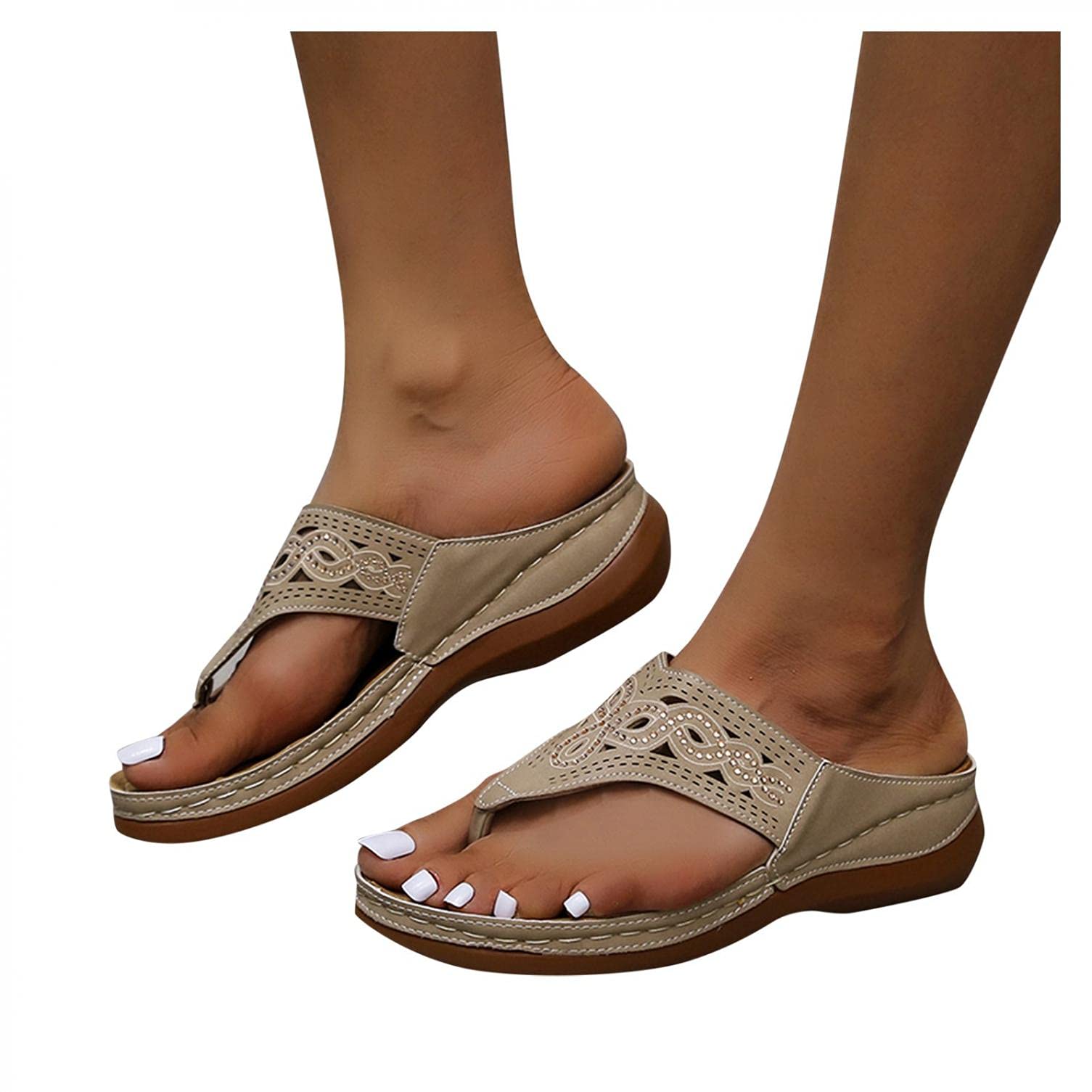 **Women's Comfortable Orthotic Sandals with Arch Support - Cute Walking Slippers & Flip Flops for Plantar Fasciitis Relief - Perfect for Beach, Travel & Everyday Wear**