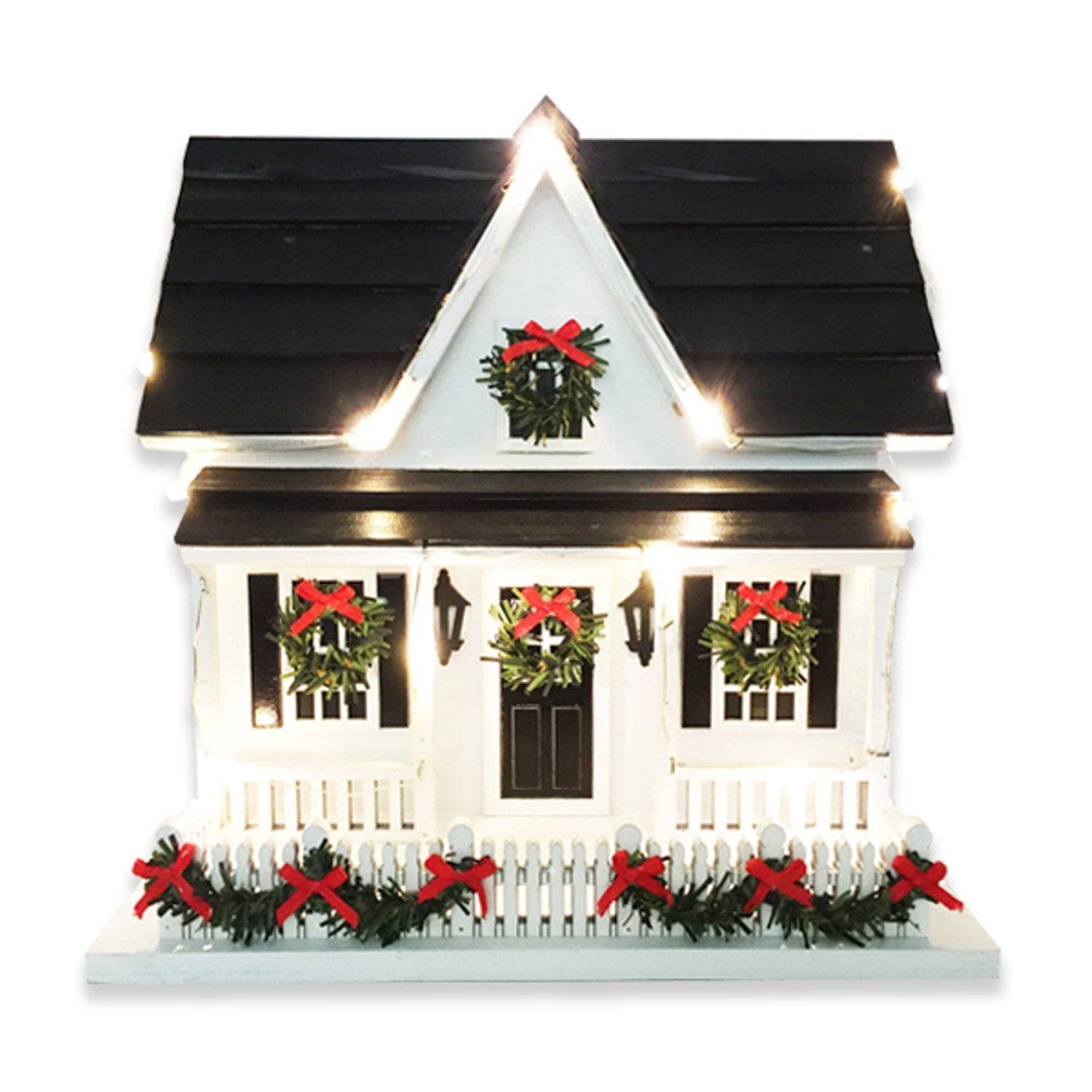 Festive LED Lighted Holiday Birdhouse - Outdoor Christmas Decoration for Garden, Yard & Patio Decor