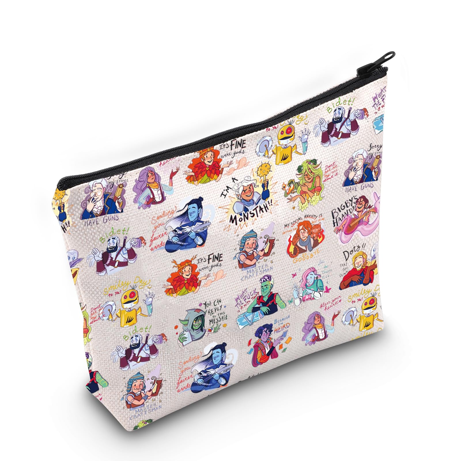Critical Role Inspired D&D Cosmetic Bag - RPG Game Lover Gift for Dungeon Masters & Players - Perfect for Makeup Storage & D&D Game Nights