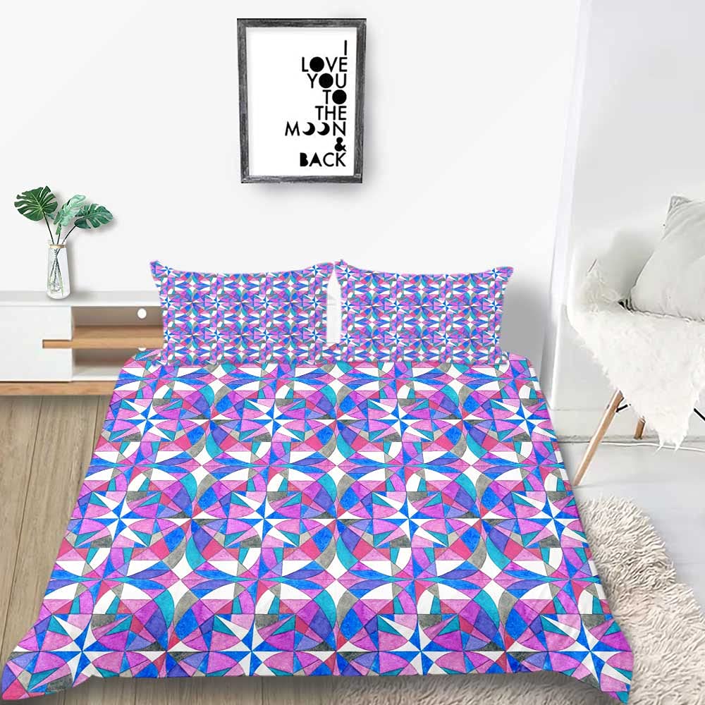 Luxury Bohemian Bedding Set Queen Size - Mandala Duvet Cover with Pillowcases, Multicolor Bedding for US Full/Twin/King (No Comforter Included) - Perfect for Boho Chic Bedrooms, Guest Rooms & Dorm Decor