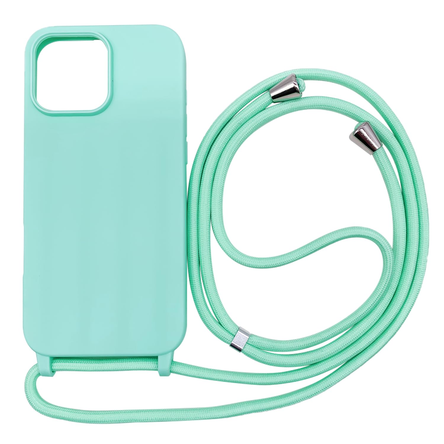 Premium Shockproof TPU Silicone Case with Lanyard for iPhone 16 Pro Max (6.9 Inch) - Durable Protective Phone Cover for Everyday Use, Outdoor Activities & Travel - Green