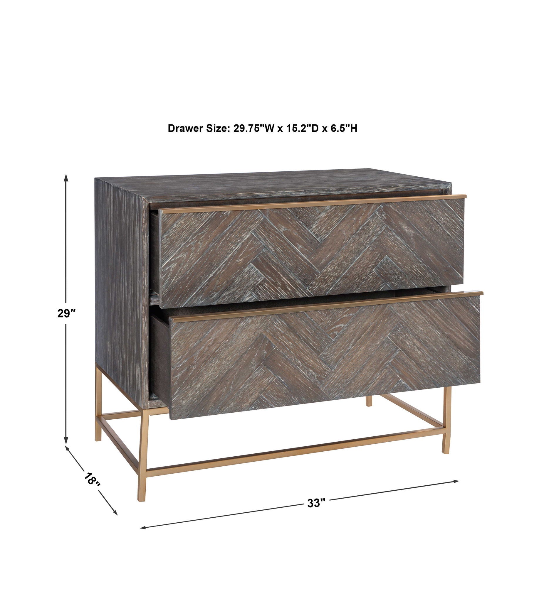Armistead 5-Drawer Chest Dresser - Dark Walnut Finish, Solid Wood Bedroom Storage Furniture for Master Bedroom or Guest Room Organization