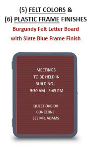 Affordable Enclosed Letter Board with Plastic Frame & Rounded Corners - 18x24 & 24x36 Sizes for Home, Office, or Classroom Organization