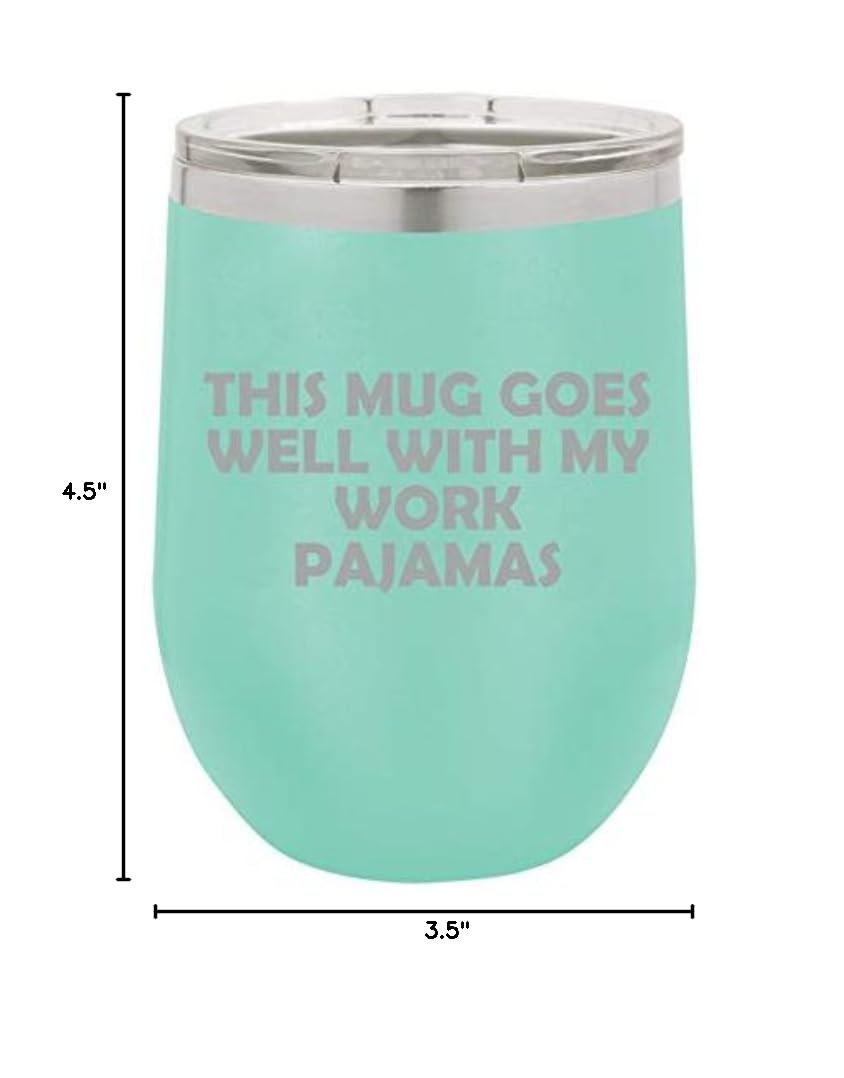 12 oz Double Wall Vacuum Insulated Stainless Steel Stemless Wine Tumbler - Leakproof Travel Mug with Lid for Coffee, Tea & Wine - Perfect for Home Office, Commuting & Outdoor Activities (Teal)