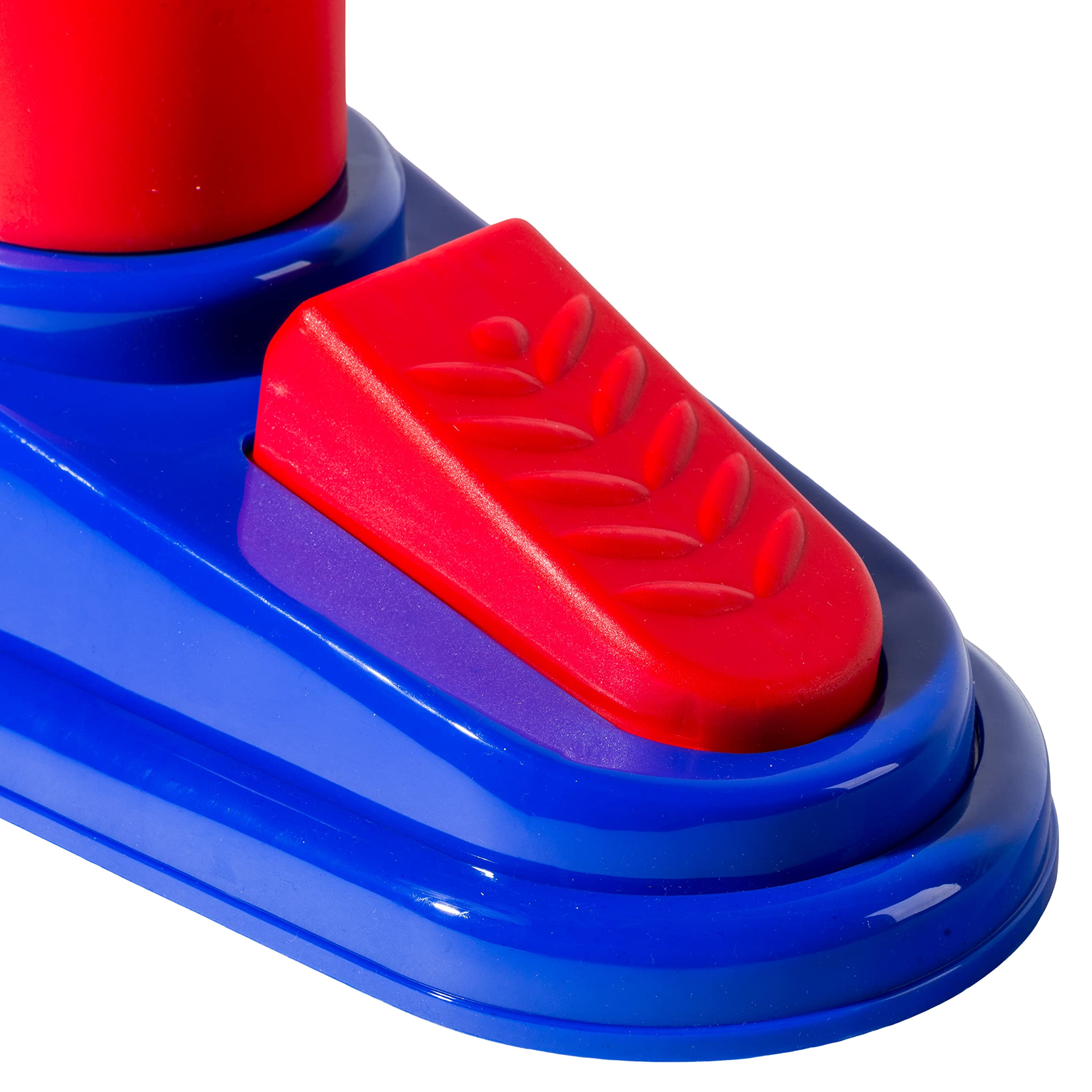 Franklin Sports Kids Baseball Pitching Machine - Pop A Pitch Batting Trainer with Youth Bat & 3 Plastic Balls - Perfect for Backyard Practice, Team Training & Birthday Gifts - Red/Blue Baseball Toy for Boys & Girls