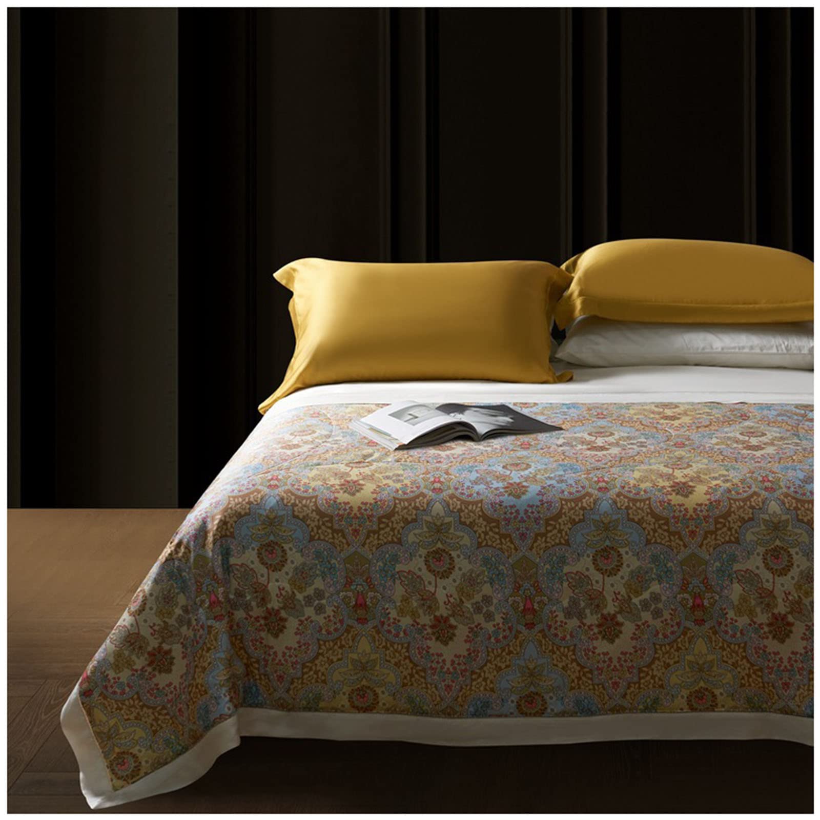 ZTGL All Season Down Alternative Comforter - 100% Tencel Lyocell, Silky Soft & Breathable, Cooling Lightweight Bedspread for Hot Sleepers (Brown, 200x230cm) - Perfect for Summer Nights, Guest Rooms & Luxury Bedding Upgrade