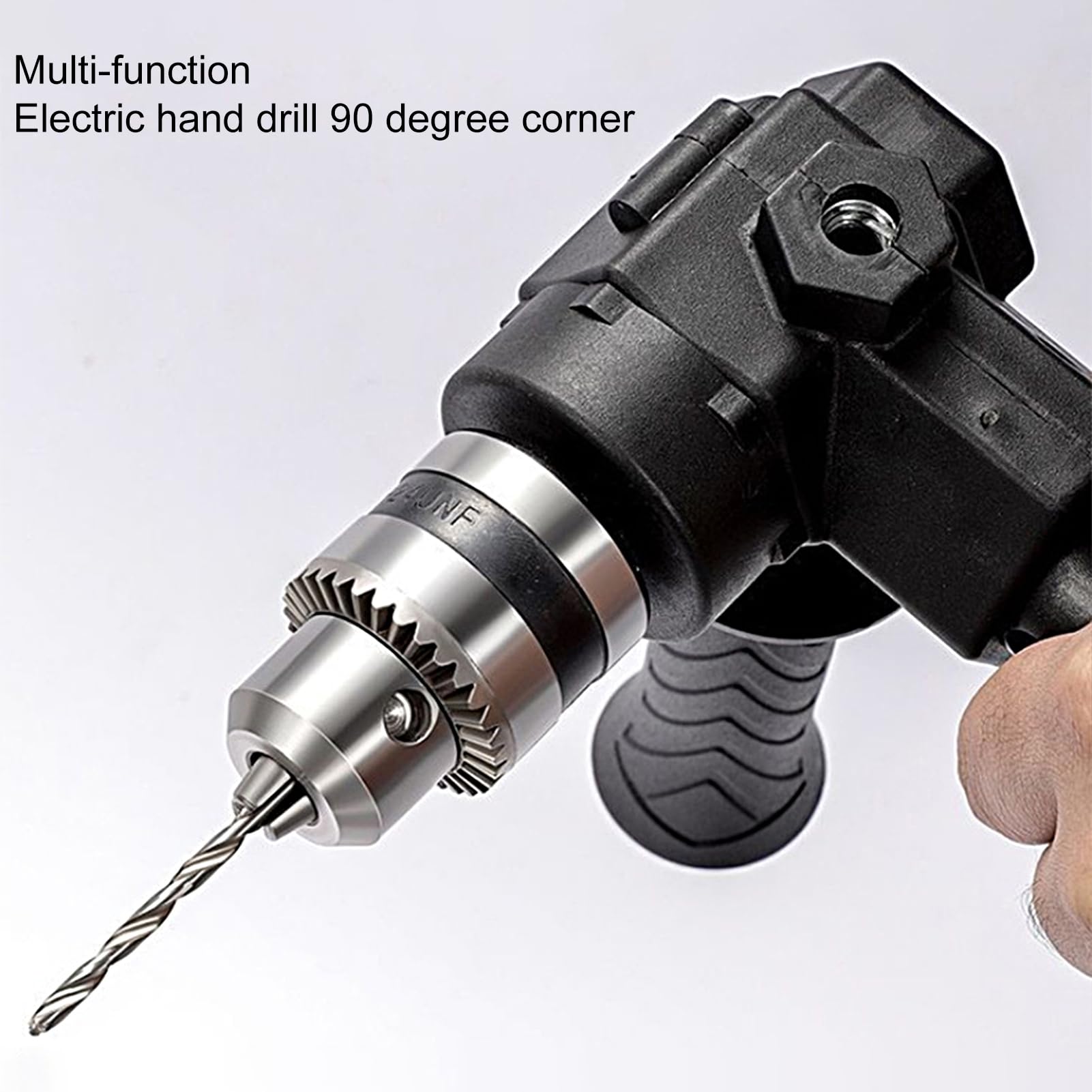 90 Degree Right Angle Drill Adapter - High Torque 360° Rotation Metal Bend Extension Chuck for Electric Drills - Perfect for Tight Spaces & DIY Home Projects