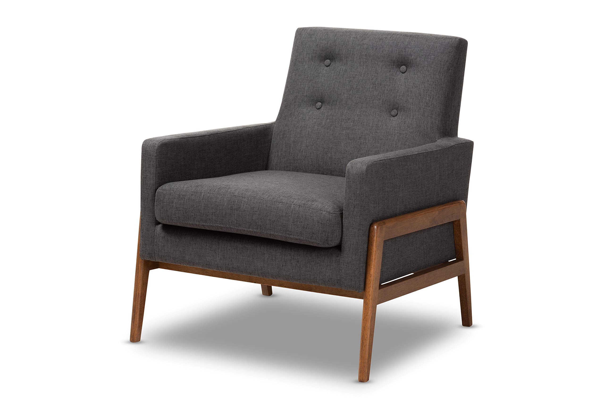 Baxton Studio Modern Office Chair - Ergonomic Desk Chair with Adjustable Height, Dark Grey - Perfect for Home Office, Gaming, and Workspace