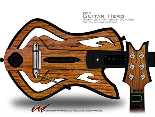 Oak Wood Grain Decal Skin for Warriors of Rock Guitar Hero Guitar - Self-Adhesive Vinyl Sticker - Perfect for Customizing and Protecting Your Guitar (Guitar Not Included) - Great for Gaming, Collecting, and Personalizing Your Setup