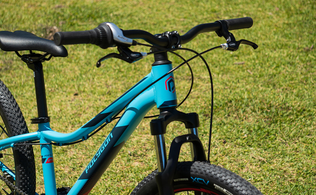 Polygon Relic 24 Kids Mountain Bike - 24 Inch Wheels, Lightweight Aluminum Frame, 7-Speed Gears - Perfect for Trail Riding, Backyard Adventures & Learning to Ride