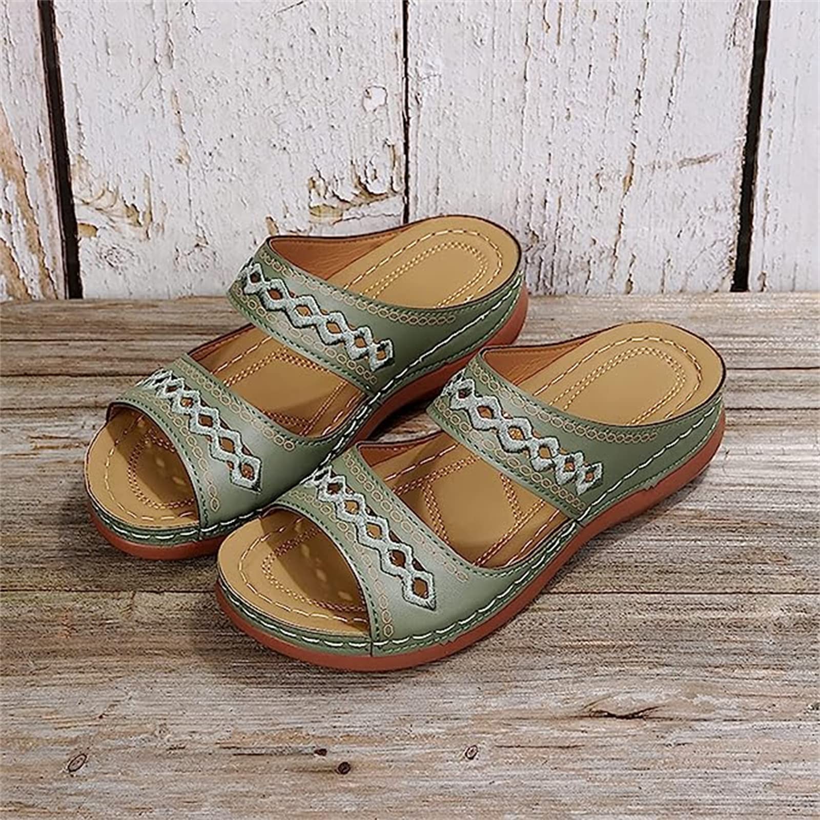Best Orthopedic Sandals for Women - Arch Support Slide Flip Flops with Wedge Heel - Comfortable Walking & Hiking Sandals for Plantar Fasciitis Relief - Perfect for Beach, Travel & Everyday Wear