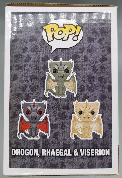 Game of Thrones Funko Pop! Metallic Dragon 3-Piece Set - Jon Snow, Daenerys & Viserion Collectible Figures for Display & Gifting