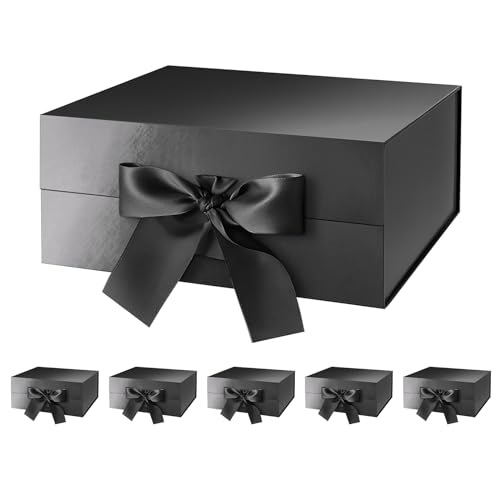 Black-Ribbon-9x6.5x3.8 Inches-Pack of 6
