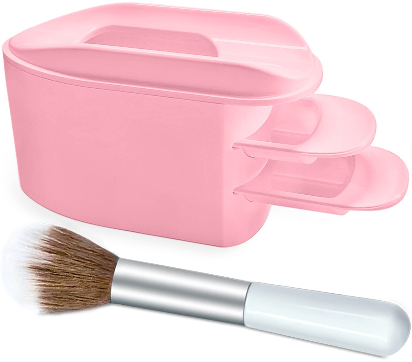 AMAZDIP Dip Powder Recycling Tray System with Scoop - Portable Nail Art Storage Box for Sequins & Glitter - Includes Soft Dip Powder Brush | Perfect for Salon Professionals & DIY Manicures at Home