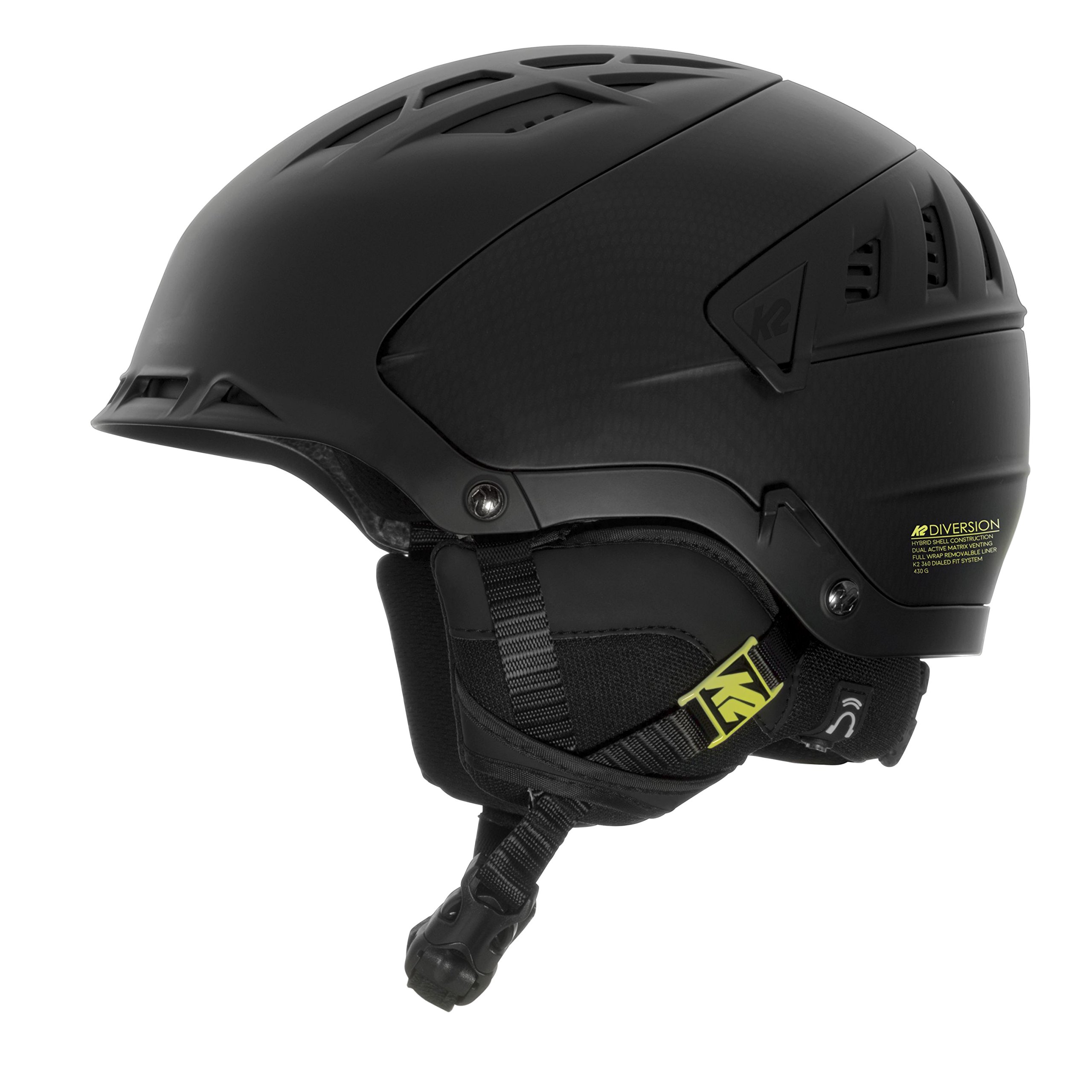 K2 Diversion Ski Helmet for Men - Black Small Size | Lightweight & Durable Winter Sports Helmet for Skiing, Snowboarding & Outdoor Adventures