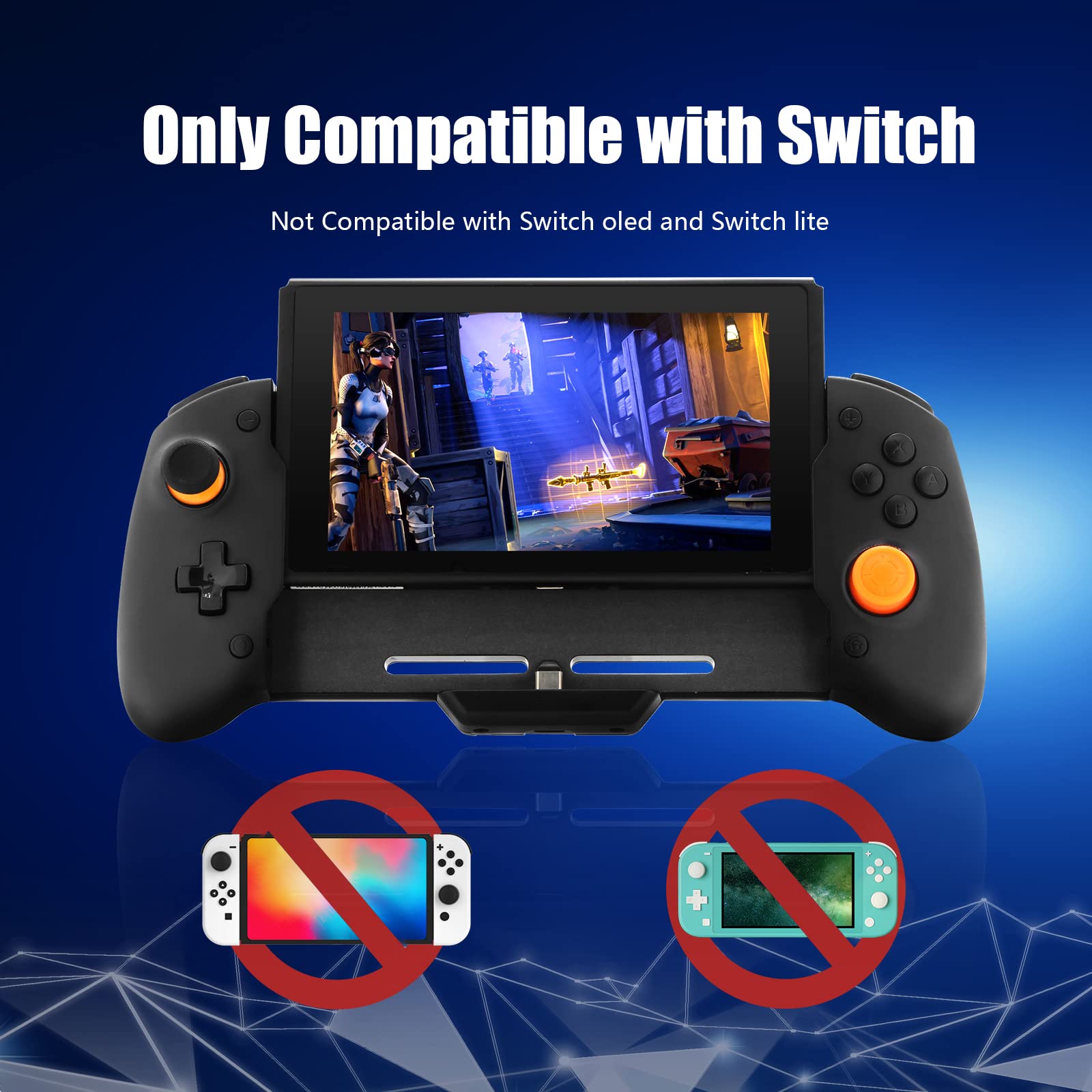 HEATFUN Wireless Pro Controller for Nintendo Switch - Large Ergonomic Gamepad with HD Vibration, Motion Controls & Screenshot Button | Perfect for Mario Kart, Zelda & Multiplayer Gaming