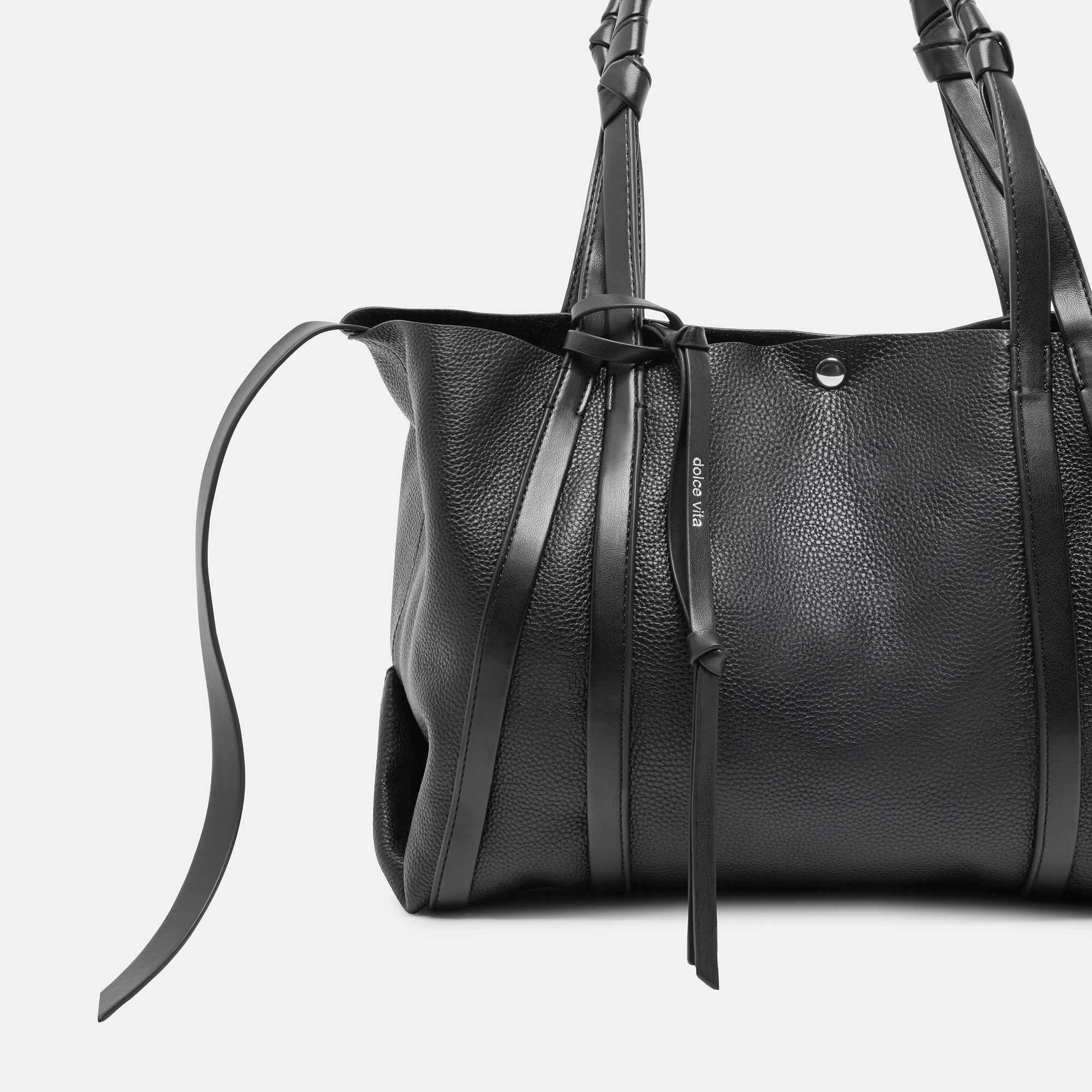 DIANA TOTE BAG - Premium Black Leather Handbag for Women - Stylish & Spacious Designer Purse for Work, Travel & Everyday Use