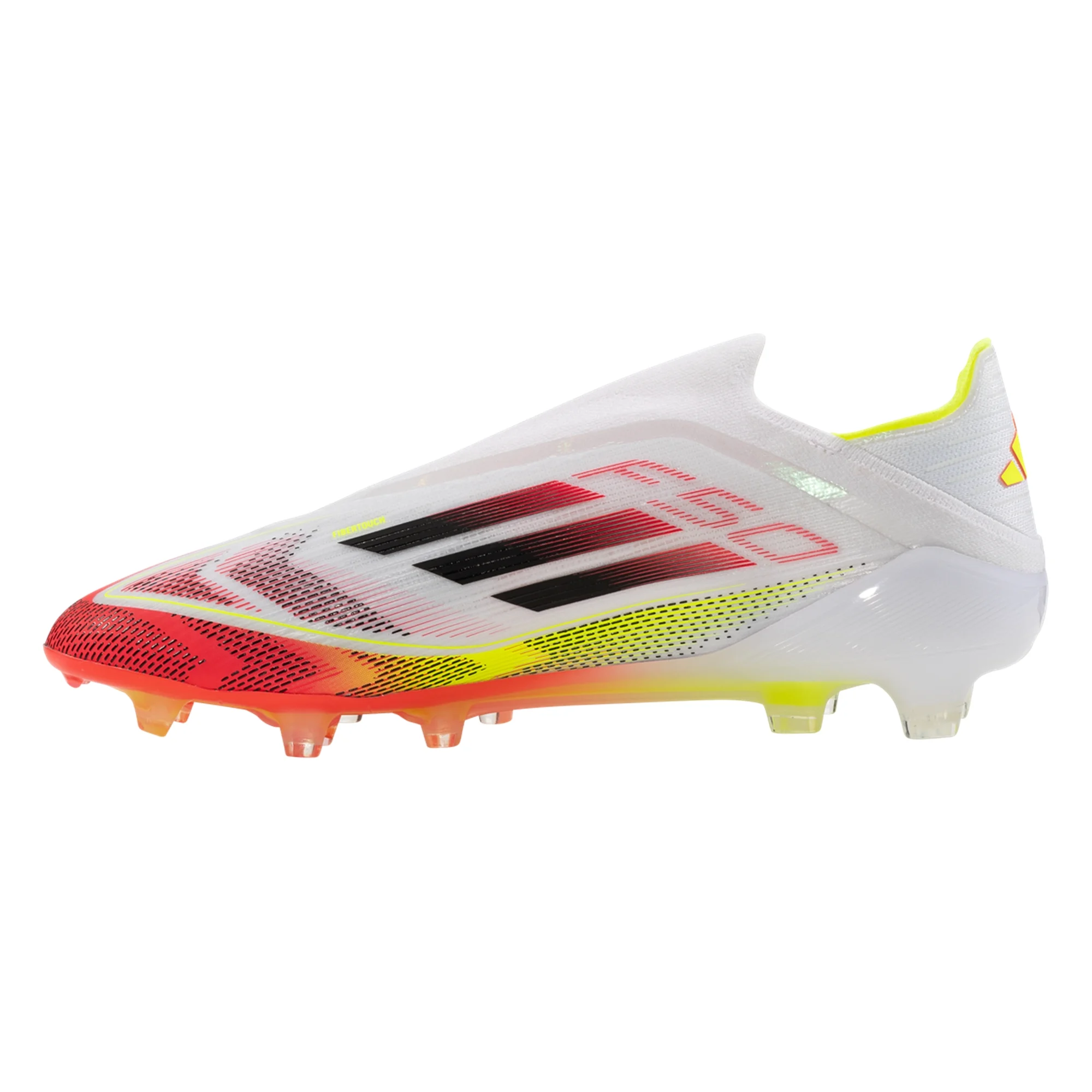 Adidas F50 Elite Laceless FG Soccer Cleats - White/Black/Solar Yellow - Lightweight Football Shoes for Men | Perfect for Turf Matches & Training Sessions