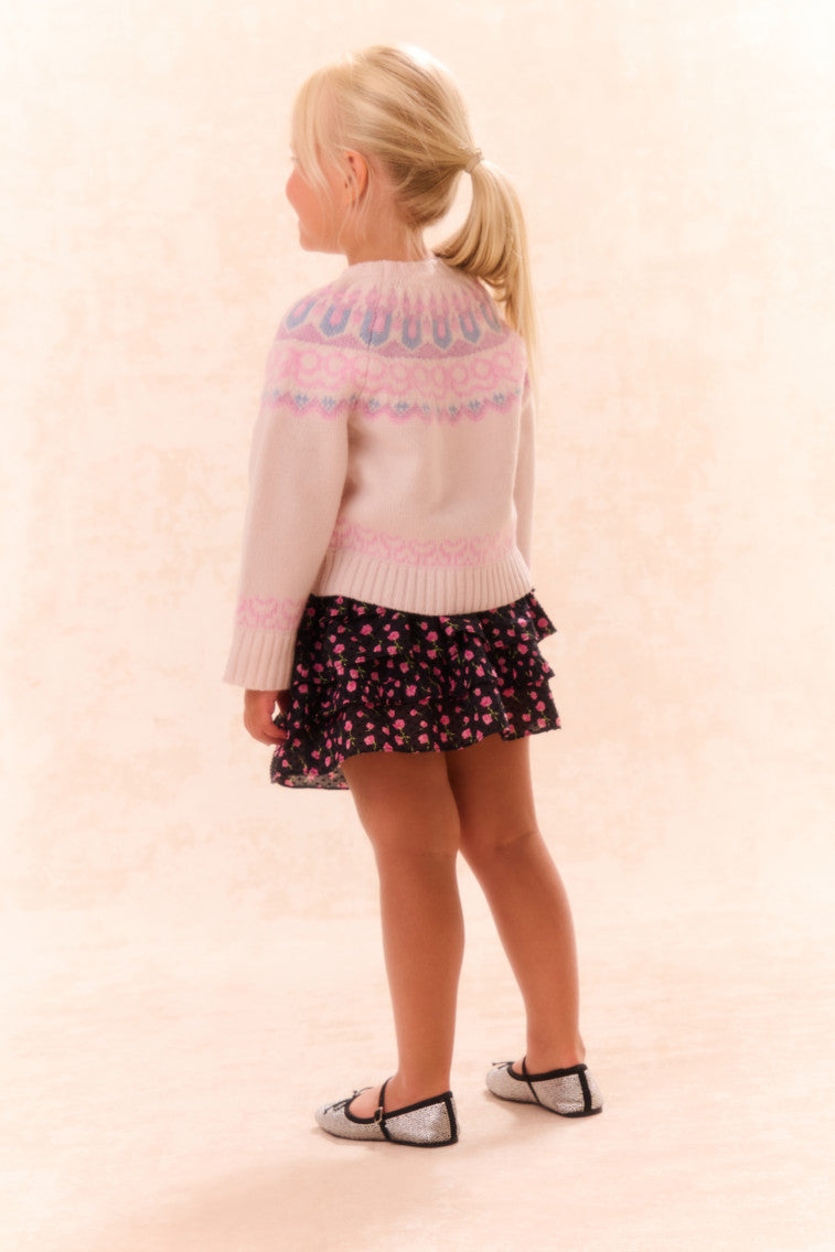 Girls Alpine Wool Pullover Sweater - Warm & Cozy Winter Knitwear for Kids - Perfect for Outdoor Adventures & Casual Wear