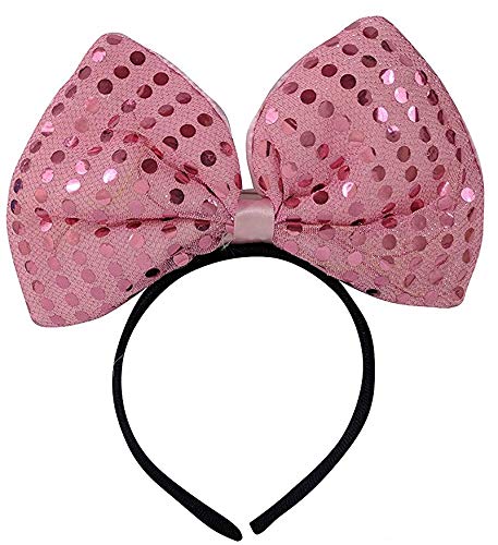 LED Flashing Sequin Headband - Light Up Party Headwear with Electric Mammoth Design for Raves, Concerts & Festivals - Fun Glow Accessory for Women Girls Night Out, Halloween Costume, EDM Events