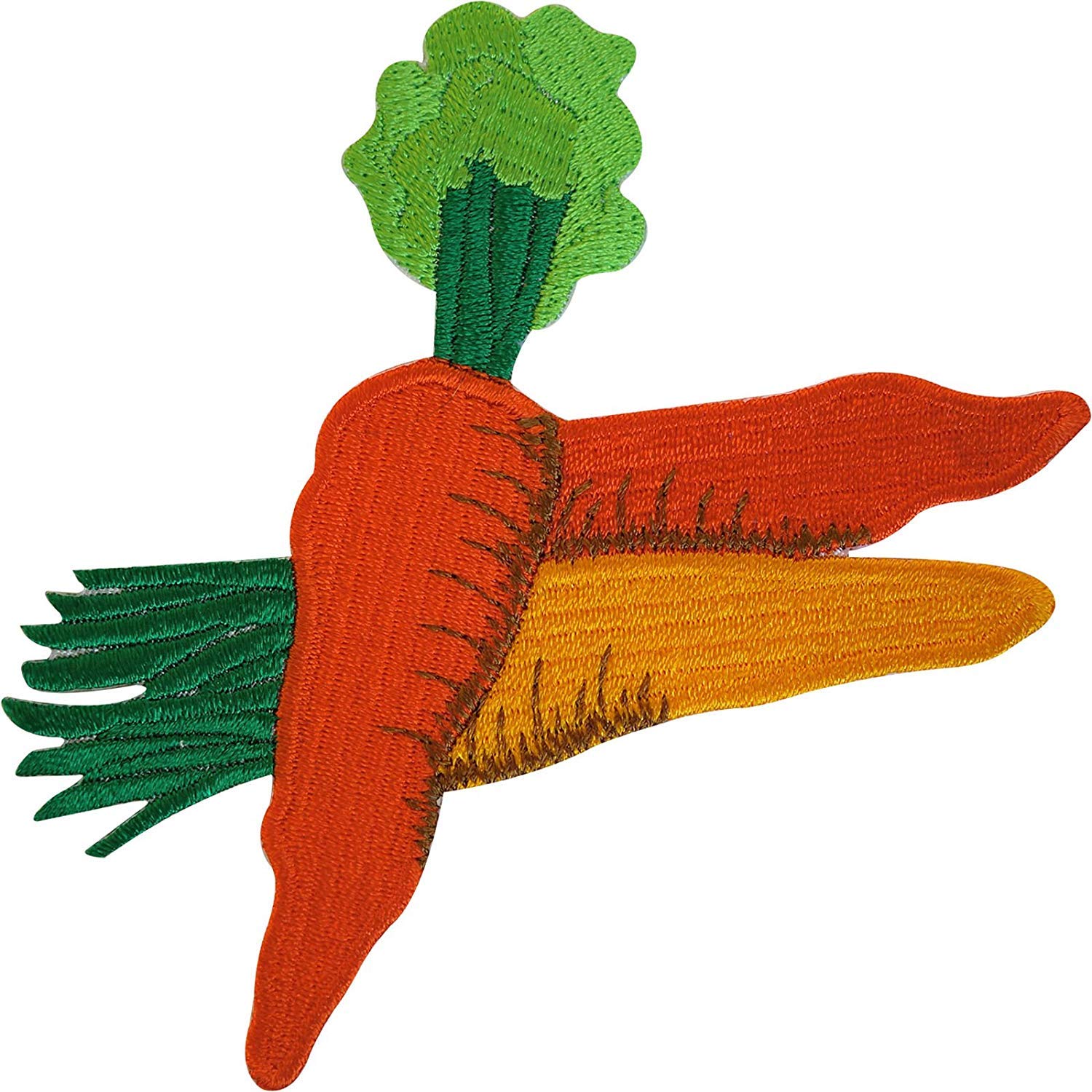 Vegetable Carrot Iron On Patch - Embroidered Sew On Badge for DIY Clothes & Crafts | Perfect for Denim Jackets, Backpacks, and Kids' Clothing