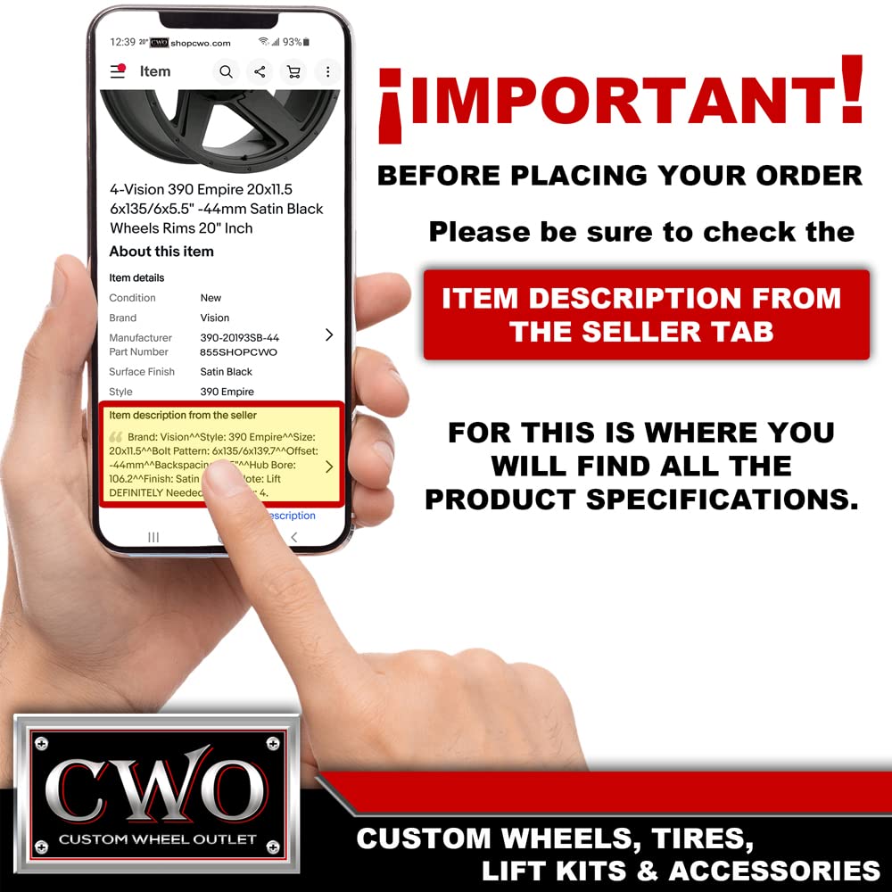 Premium Black/Milled Aluminum Wheel Spinner - 18x8 Inches, 5x5 mm Bolt Pattern, 40mm Offset - Perfect for Trucks, SUVs, and Custom Car Upgrades