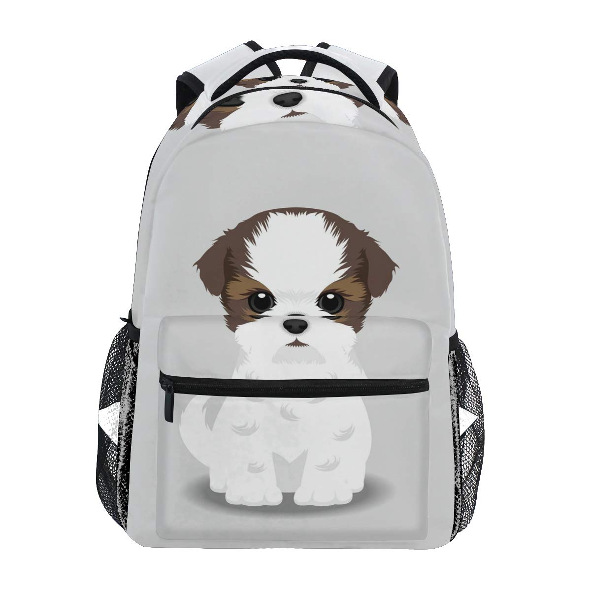 Pfrewn Shih Tzu Puppy Print Backpack for Women & Men - Stylish Laptop Computer Bag for Work, School, Travel & Camping - Durable Casual Daypack with Dog Design