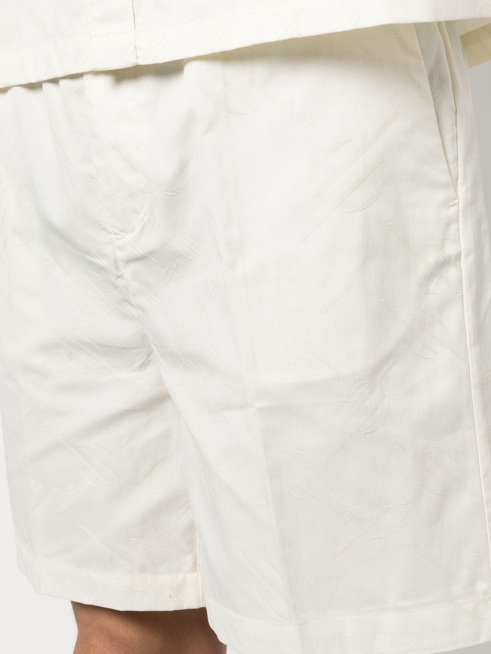 Daily Paper Men's White Shorts - Comfortable Casual Summer Shorts for Beach, Gym, and Outdoor Activities