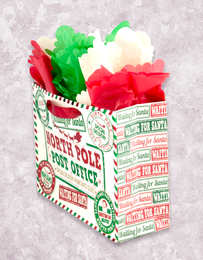 Christmas Gift Bags from The North Pole - Premium Holiday Party Favor Bags for Xmas Presents, Stocking Stuffers & Secret Santa Gifts