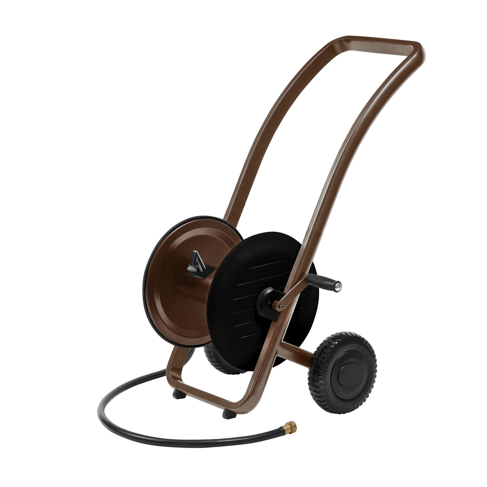 Liberty Garden 303 Two Wheel Heavy Duty Hose Cart - Bronze/Black Outdoor Watering Solution for Garden, Lawn & Yard Maintenance